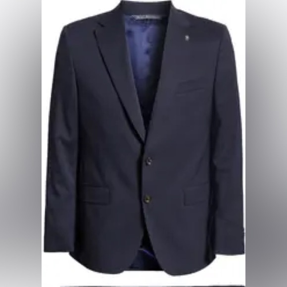 New Jack Victor Esprit Wool Suit Jacket Blazer Black Sz 38S - Picture 2 of 16